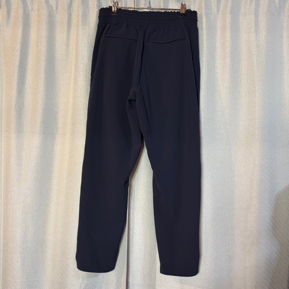 Athleta Metropolis Straight Leg Pants Women’s Size 4 Navy Blue Elastic Waist - Picture 3 of 6